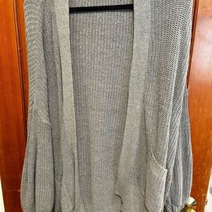 BDG Gray Knit Cardigan Sweater